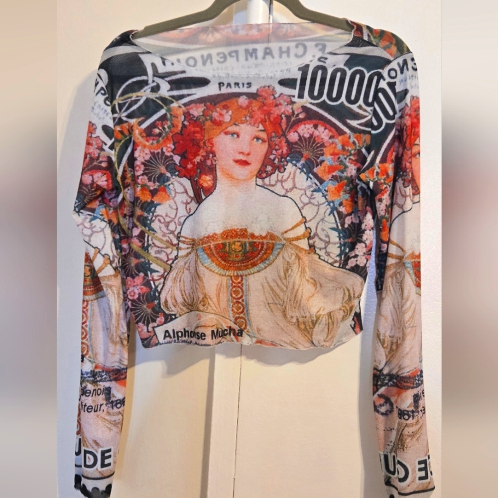 Alphons Mucha Mesh Top